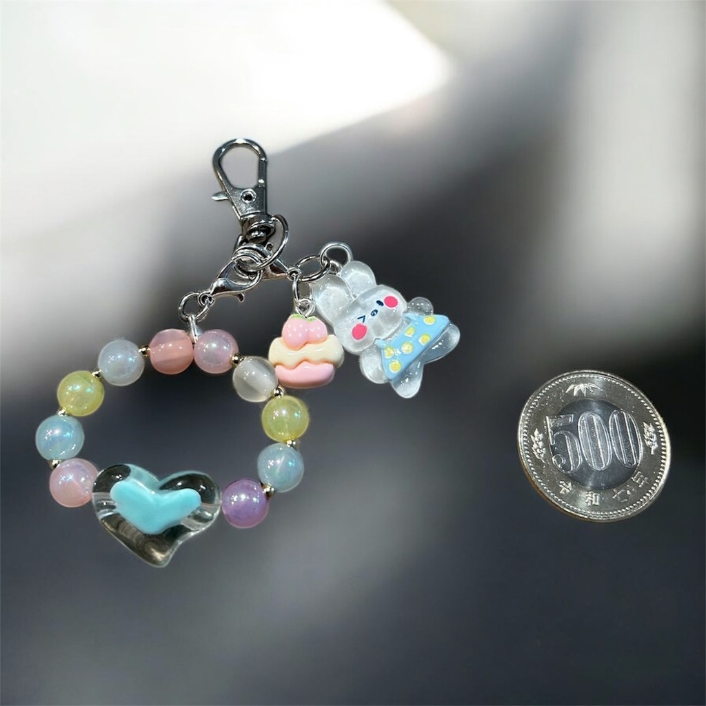 🐰 ゆめかわパステルカラーのビーズストラップ 💖