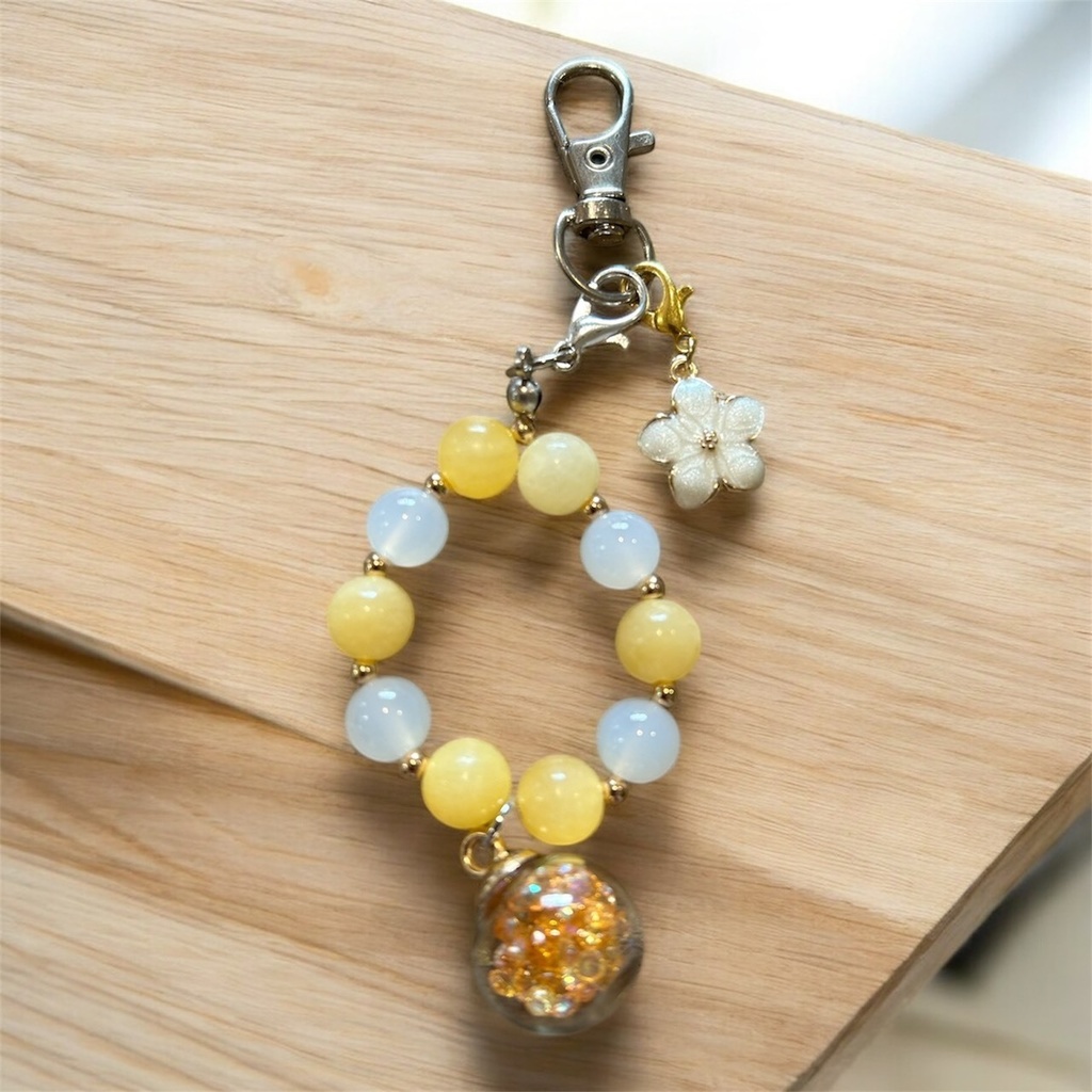 陽だまりの天然石チャーム 〜金木犀と星屑のしずく〜