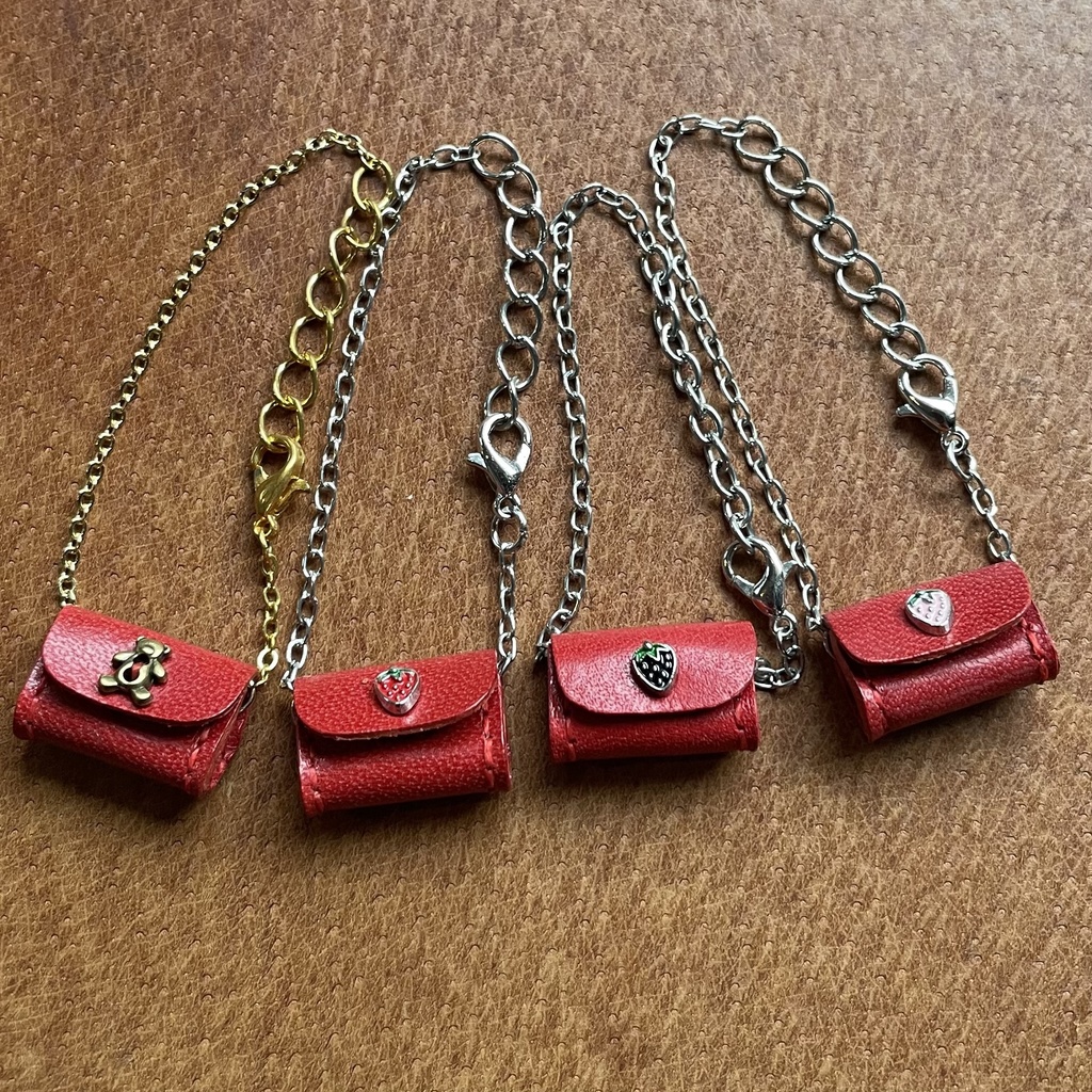 チェーンバッグ　赤　オビツ11  調整機能付き