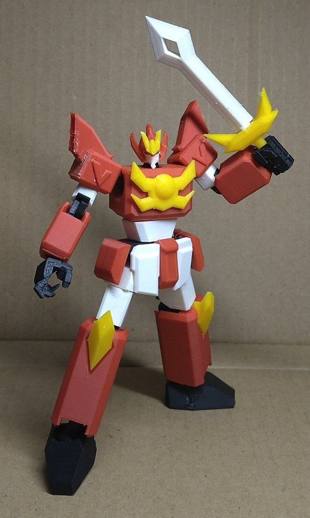 オリジナルロボット 箱ロボ素体 跳躍戦士ラパンダーV カラーver 全高13cm ABSフルアクションフィギュア おまけ付!