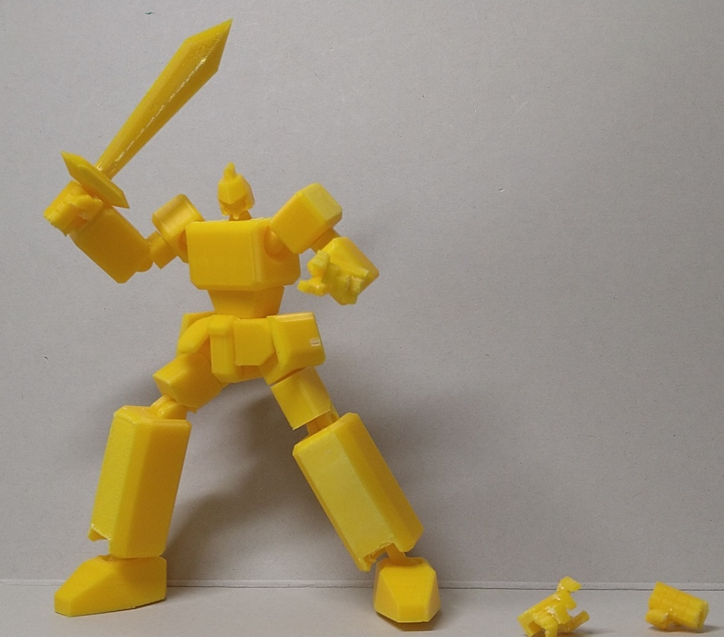 箱ロボ素体。オリジナルロボット 量産型ラパンダー(単色版※色指定可能) 全高約13cm ABS製フルアクションフィギュア さらにおまけ付 +ブースト特典有