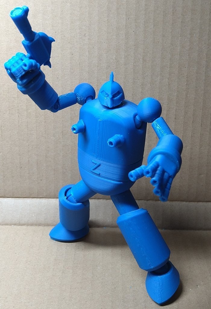 ドラム缶型ロボ素体。オリジナルロボット 仁義ロボ ドルジンZ(単色版※色指定可能) 全高約13.5cm ABS製フルアクションフィギュア さらにおまけ付