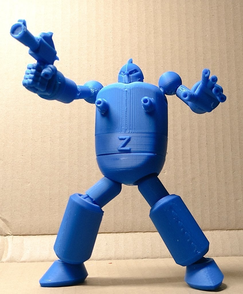 ドラム缶型ロボ素体。オリジナルロボット 仁義ロボ ドルジンZ(単色版※色指定可能) 全高約13.5cm ABS製フルアクションフィギュア さらにおまけ付