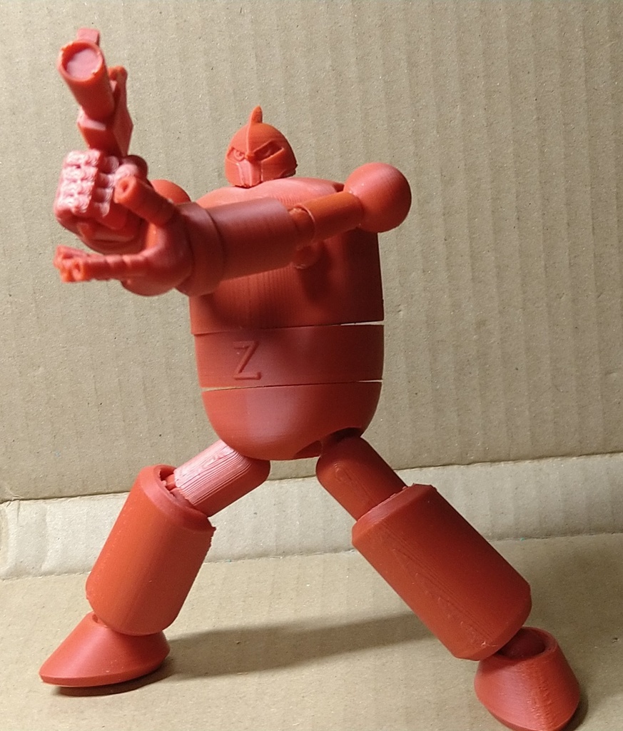 ドラム缶型ロボ素体。オリジナルロボット 仁義ロボ ドルジンZ(単色版※色指定可能) 全高約13.5cm ABS製フルアクションフィギュア さらにおまけ付