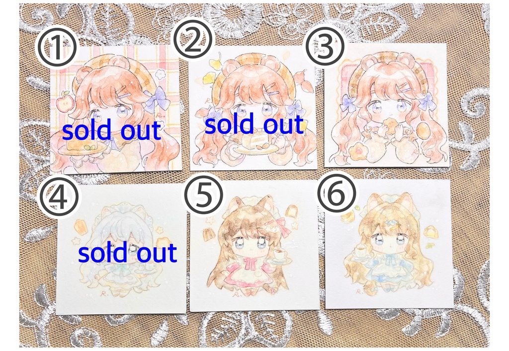 【ミニ額(原画)】①〜⑥