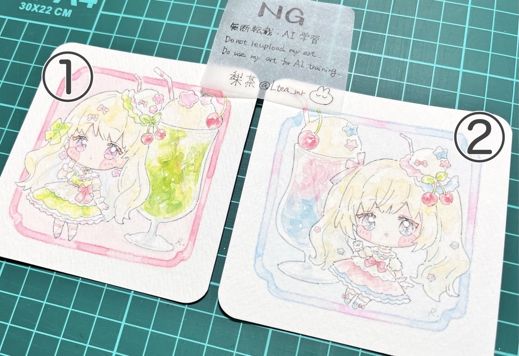 てのひらサイズ原画【①、②】