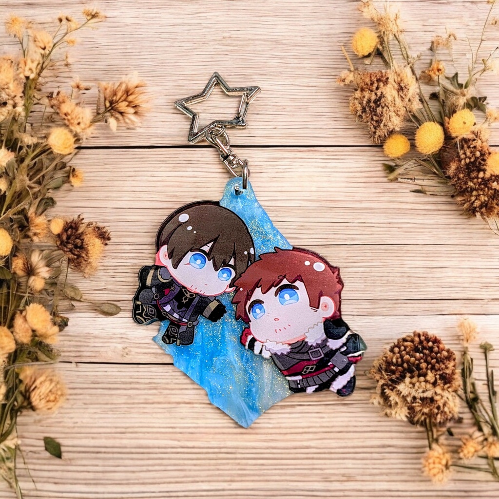 【FF14】ひろし＆アルバートinクリスタル　アクリルキーホルダー