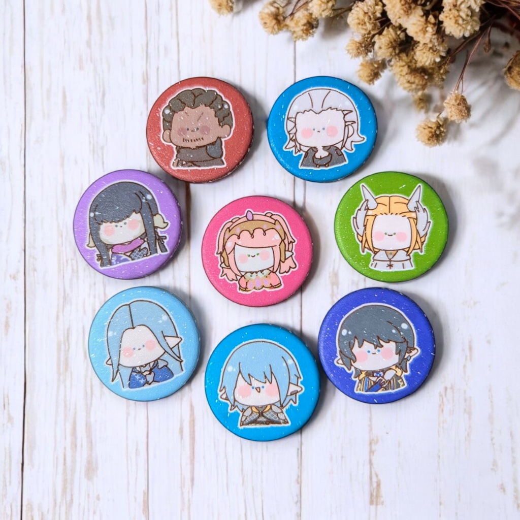 【FF14】3.2cm マグネット缶バッジ【新生蒼天編】