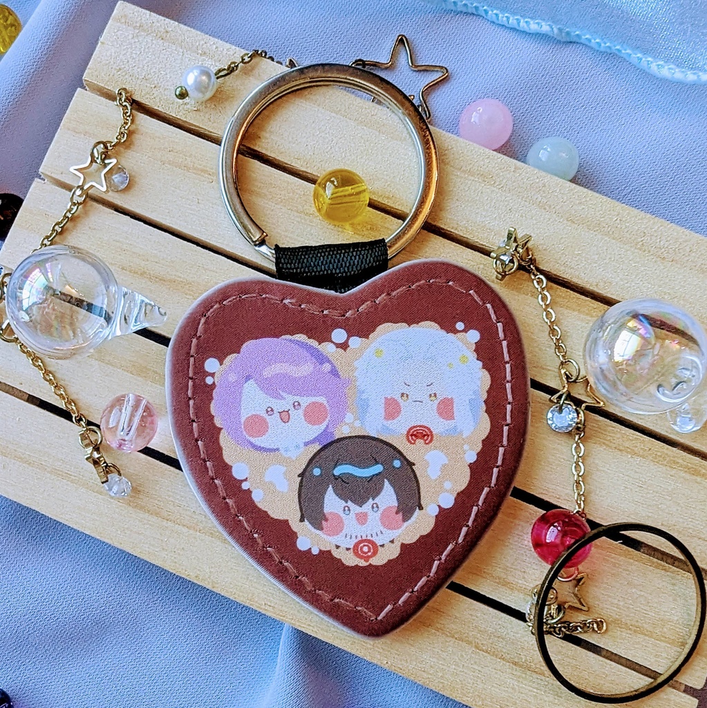 【FF14】古代悪友組　レザーキーホルダー