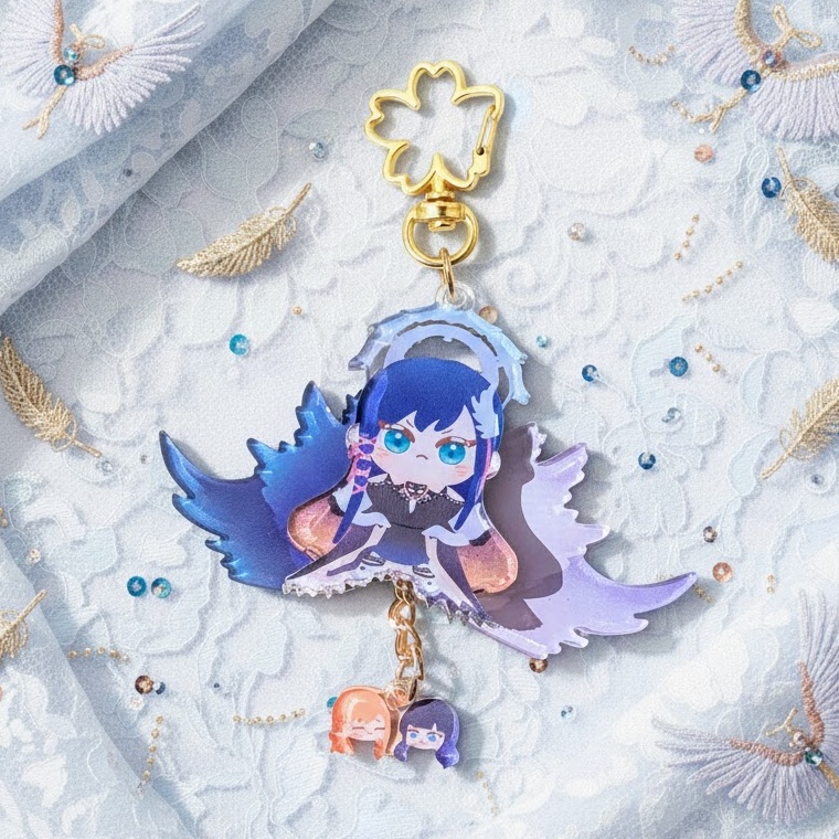 【FF14】絶エデン ガイア＆リーン 動ける！アクリルキーホルダー