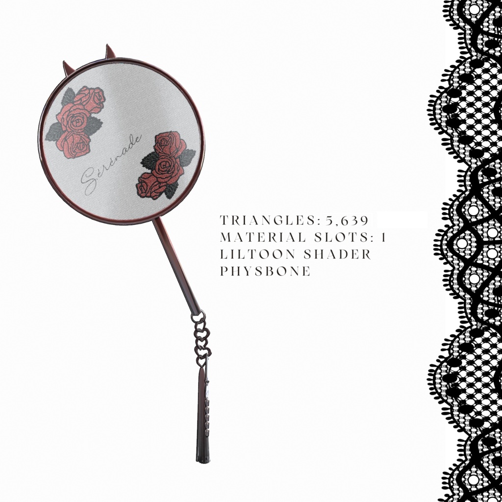 【VRC/PB】GothicRoundFanゴシック団扇