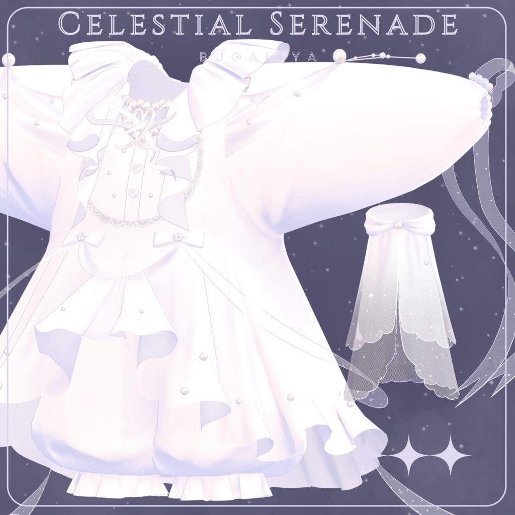 VRC用衣装「CelestialSerenade」【Fleza/マヌカ/パピヨン対応】