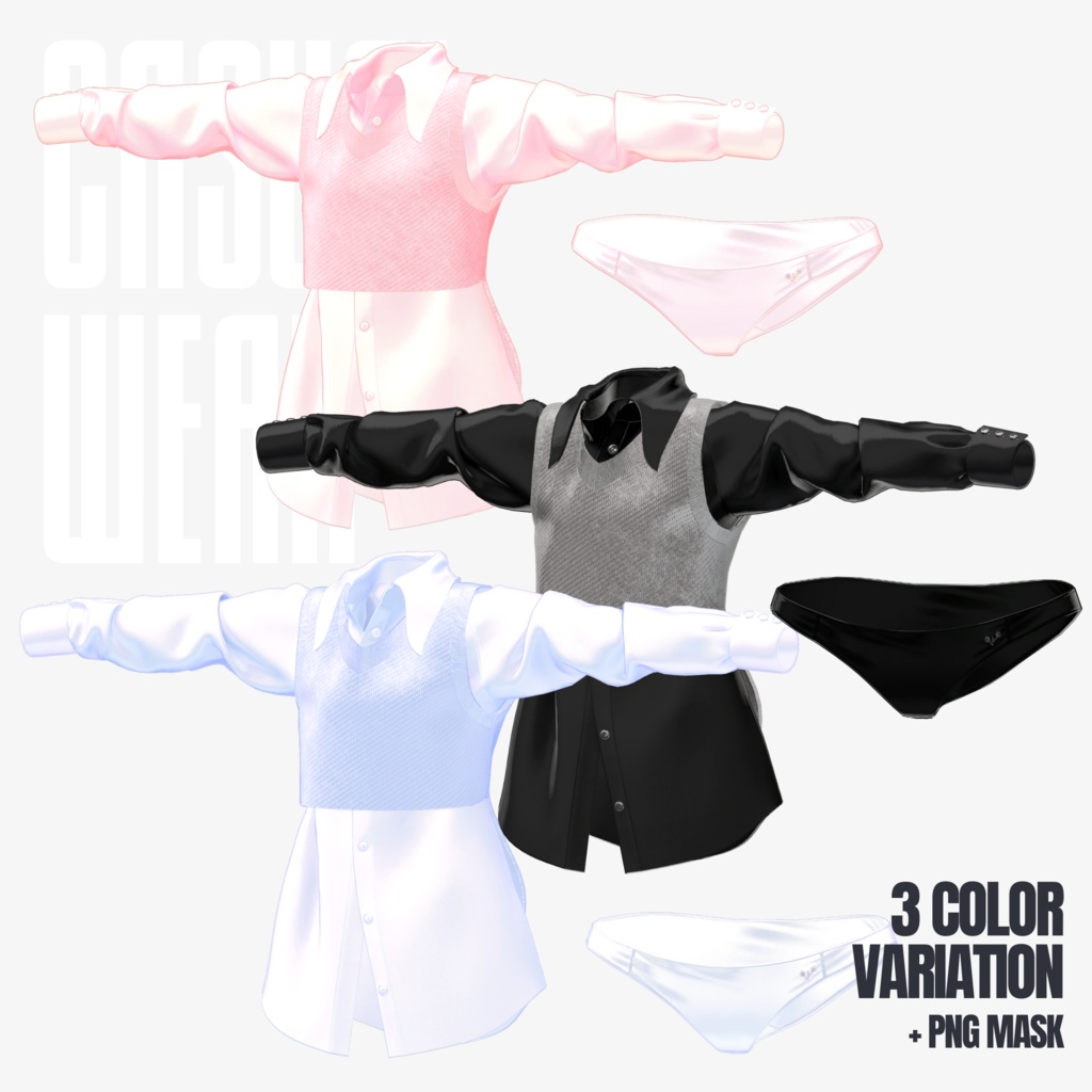 【VRC】Fleza専用衣装CasualWear_Vol.01