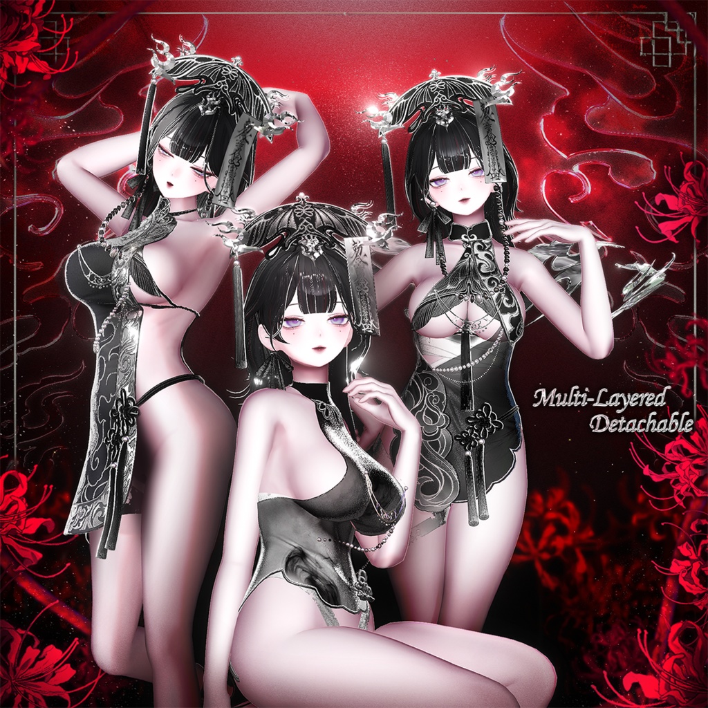 【VRC】衣装 「🖤❤️🔥Hell's Calling❤️🔥🖤」【森羅対応】