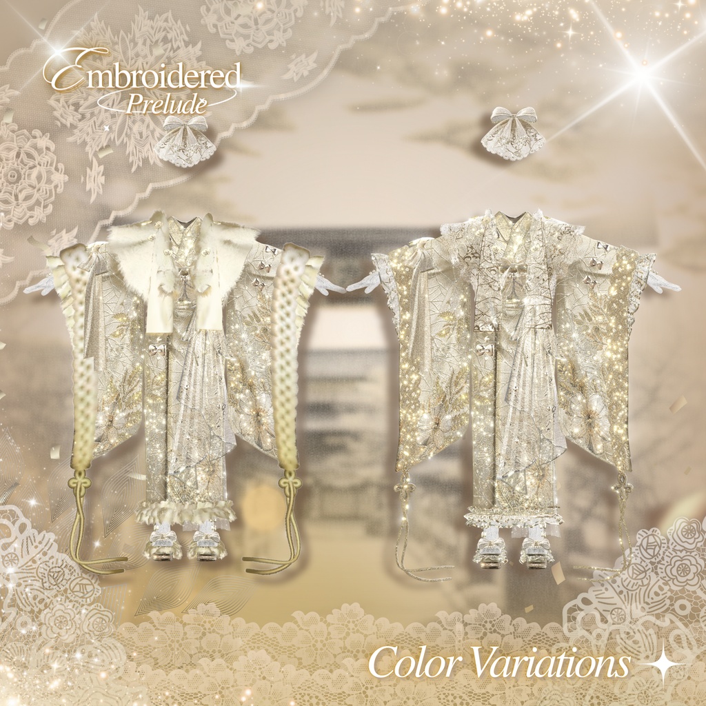 【VRC】衣装 🌺「EmbroideredPrelude」🌺【8アバター対応】