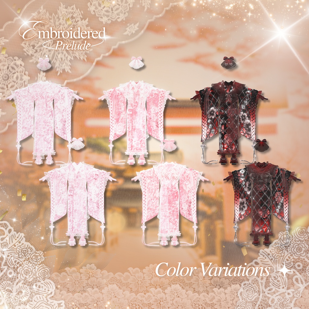 【VRC】衣装 🌺「EmbroideredPrelude」🌺【8アバター対応】