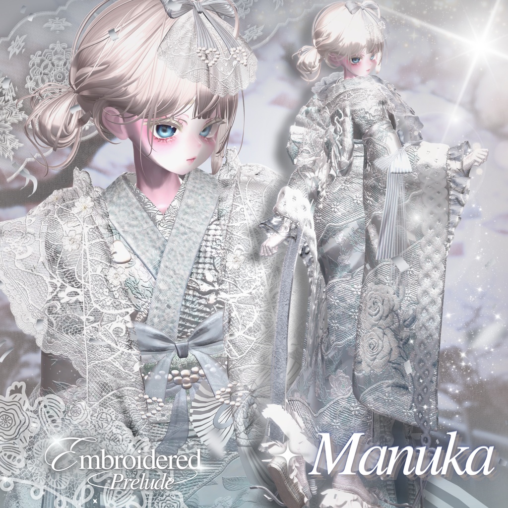 【VRC】衣装 🌺「EmbroideredPrelude」🌺【8アバター対応】