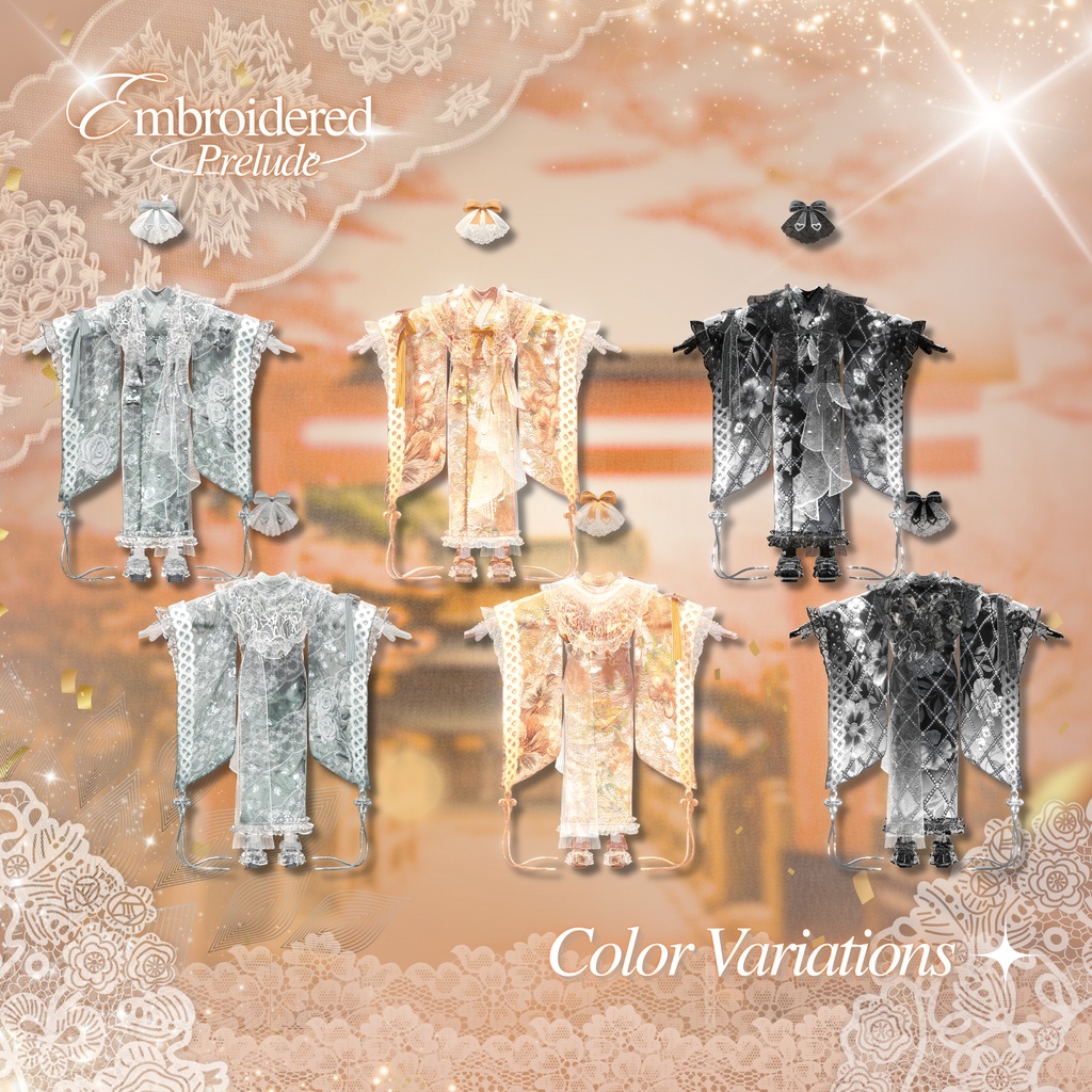 【VRC】衣装 🌺「EmbroideredPrelude」🌺【8アバター対応】