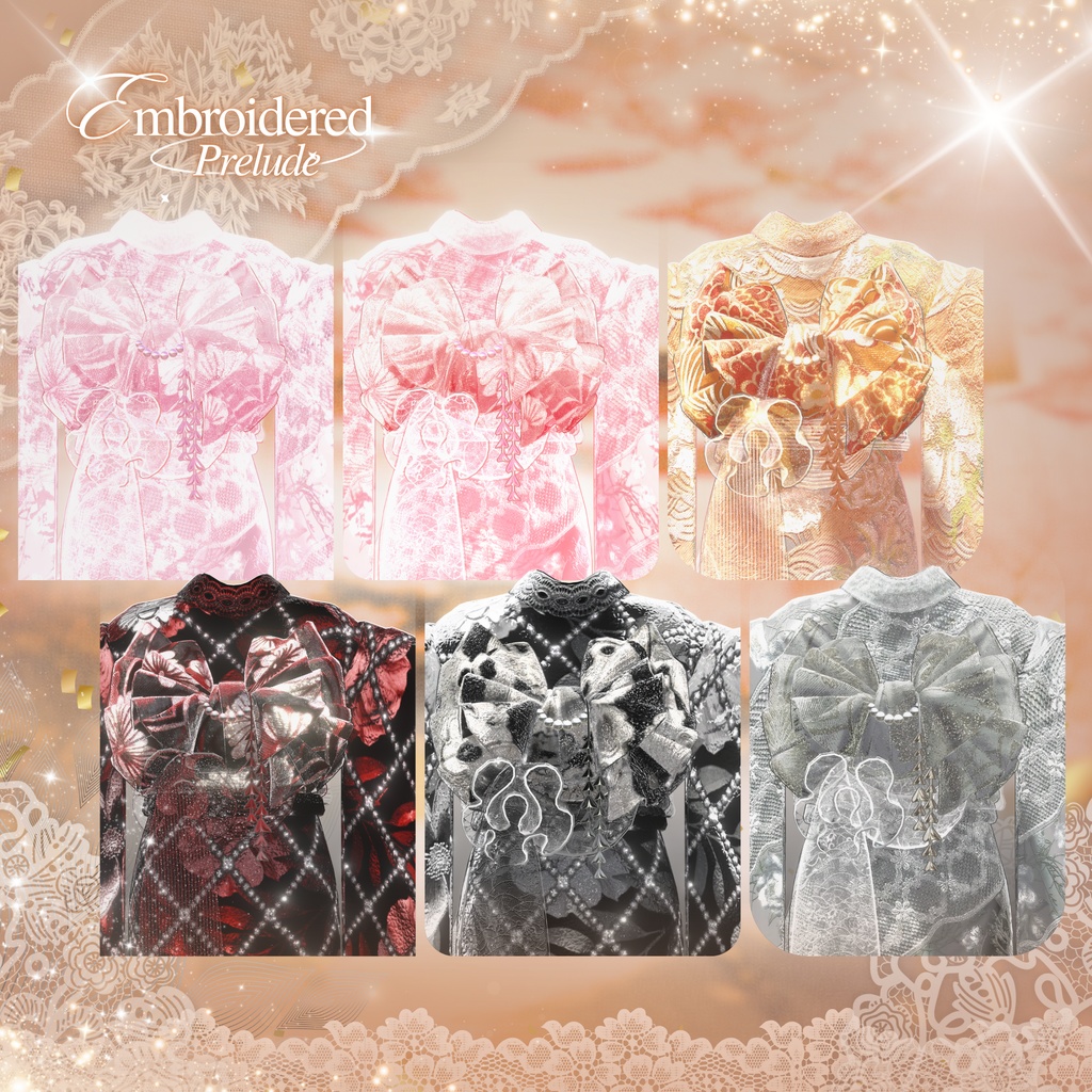 【VRC】衣装 🌺「EmbroideredPrelude」🌺【8アバター対応】