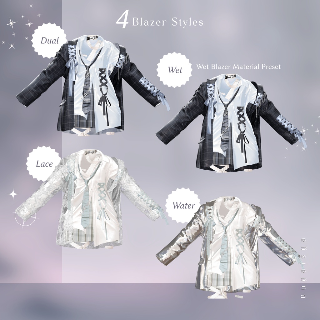 【VRC】ギミック搭載衣装 👔「MessyClassmate」 👔【4アバター対応】