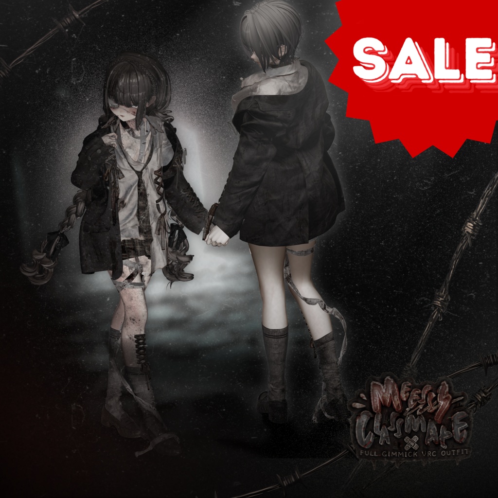 『🎃特典付きセール🎃』【VRC】ギミック搭載衣装 👔「MessyClassmate」 👔【4アバター対応】