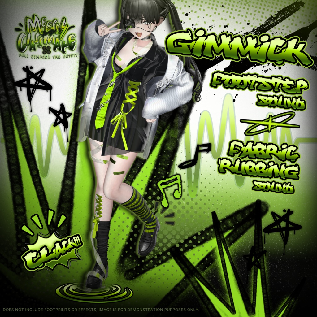 【VRC】ギミック搭載衣装 👔「MessyClassmate」 👔【4アバター対応】