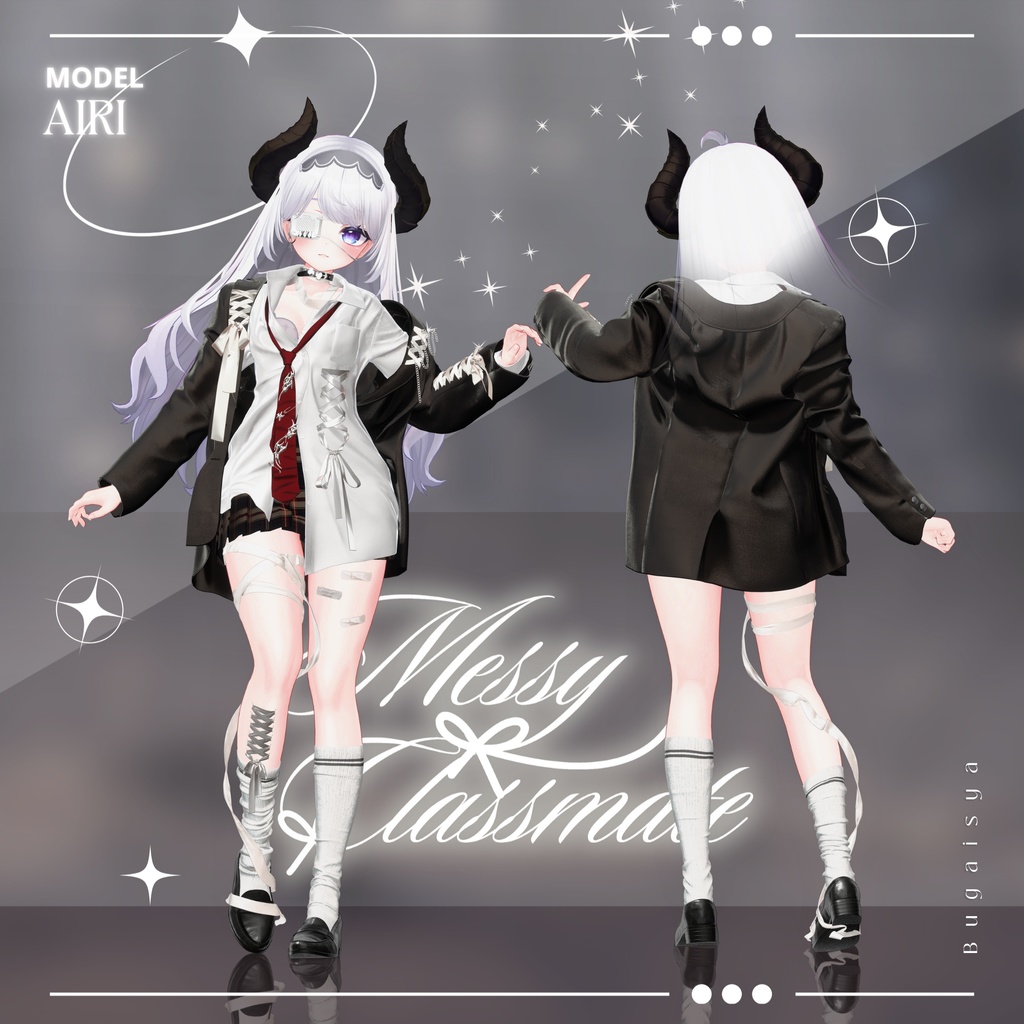 【VRC】ギミック搭載衣装 👔「MessyClassmate」 👔【5アバター対応】