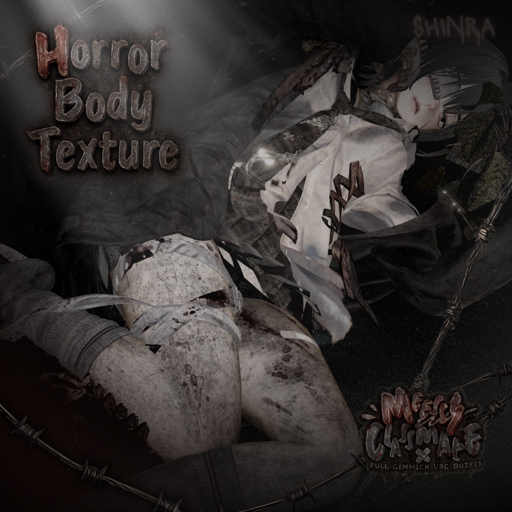 【4アバター対応】HorrorBodyTexture🩸