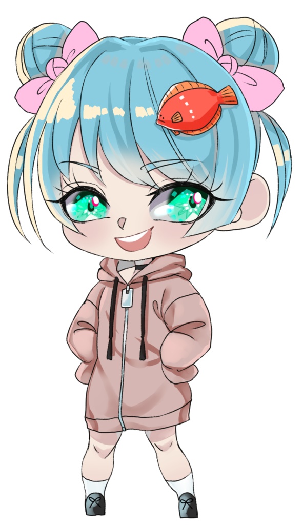 【立ち絵】ヒラメちゃん(仮)【フリー素材】