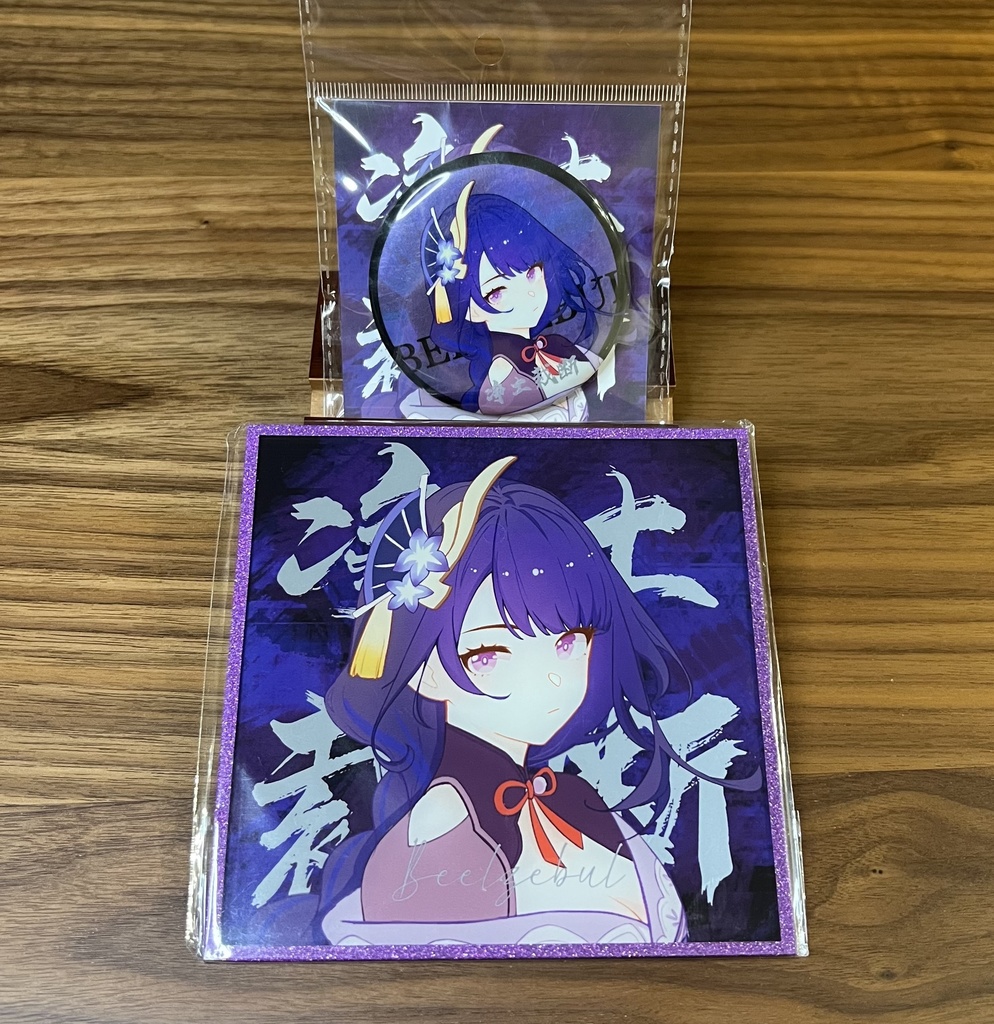 5周年応援価格 期間限定 原神 GENSHIN IMPACT 同人 グッズ 缶バッジ アクリル色紙 Badge & Acrylic colored board 2点セット