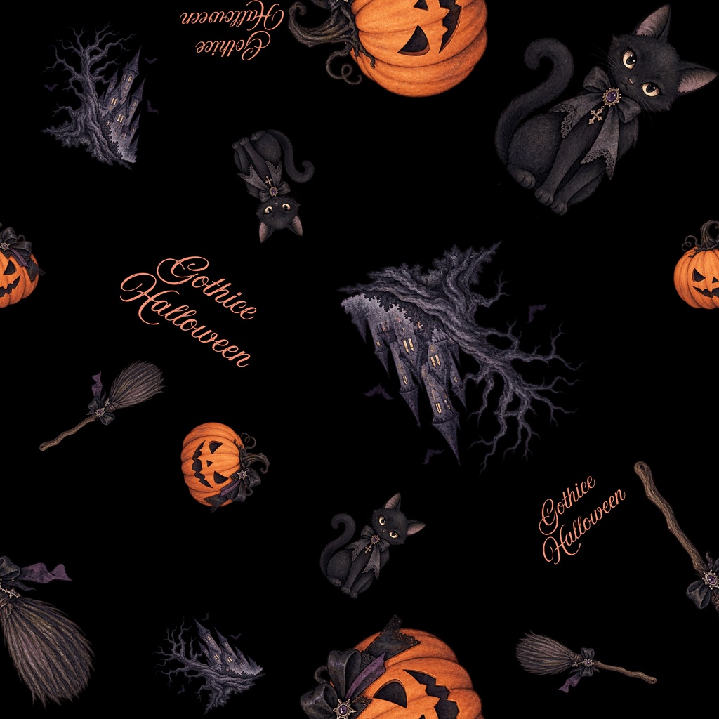 Halloween デジタルペーパー9枚セット 3collar 3サイズ