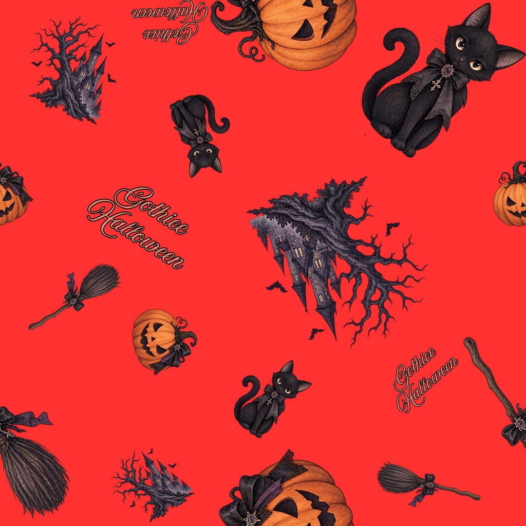 Halloween デジタルペーパー9枚セット 3collar 3サイズ