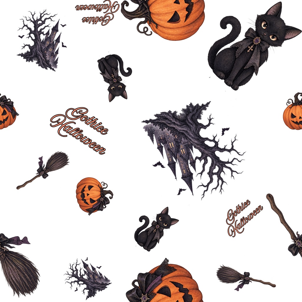 Halloween デジタルペーパー9枚セット 3collar 3サイズ