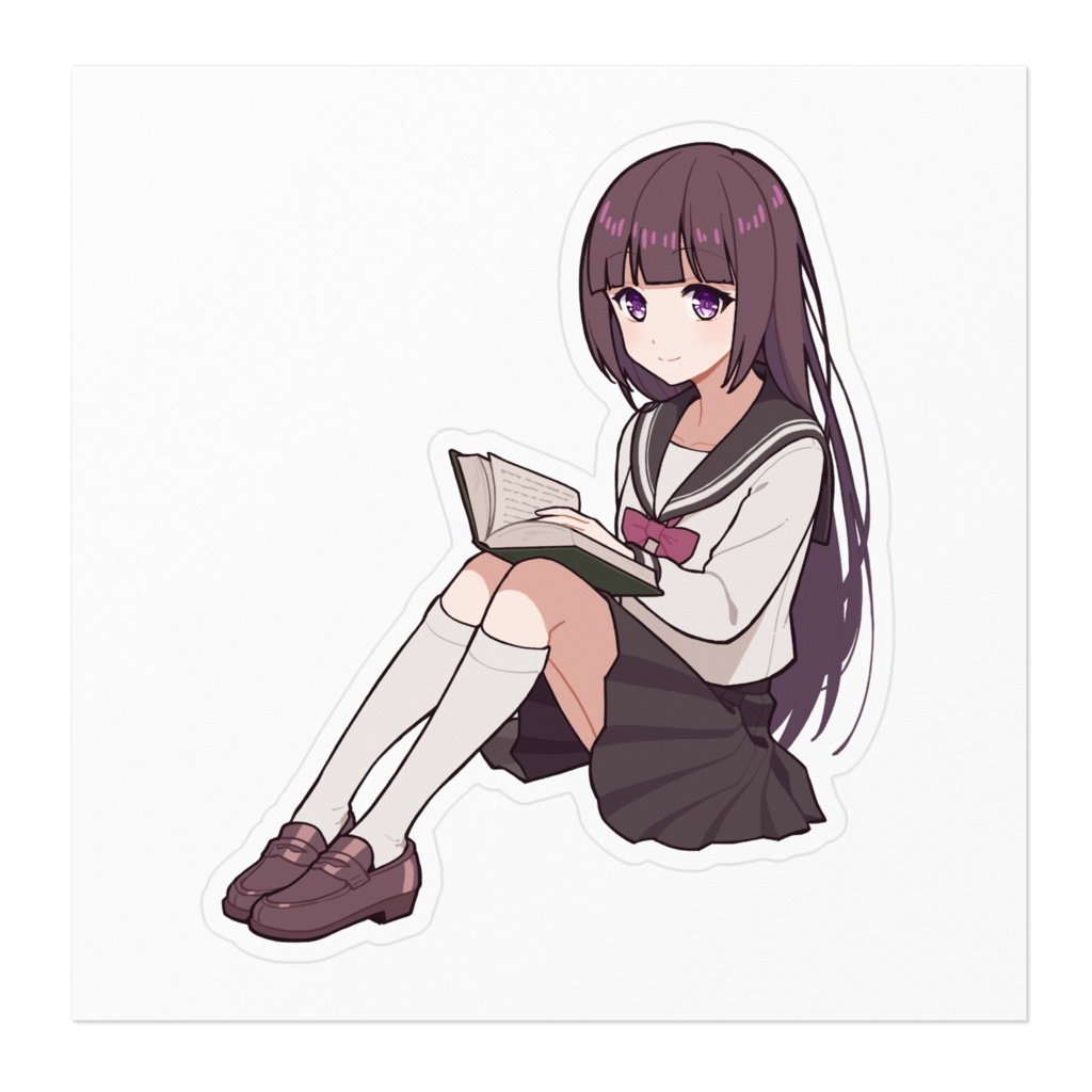 古書屋敷さんおすわりステッカー