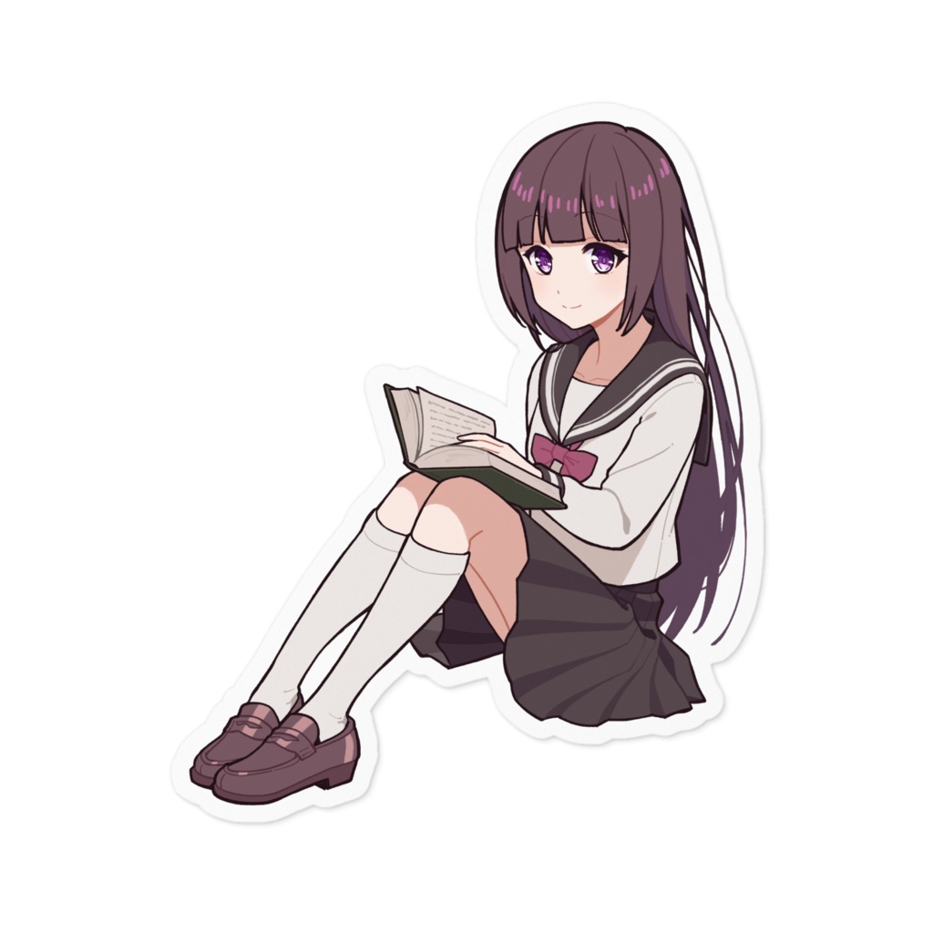 古書屋敷さんおすわりステッカー