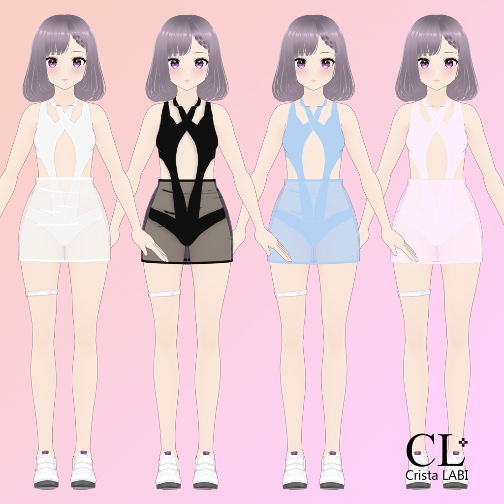 エロかわ♡シースルーセットアップ4カラー