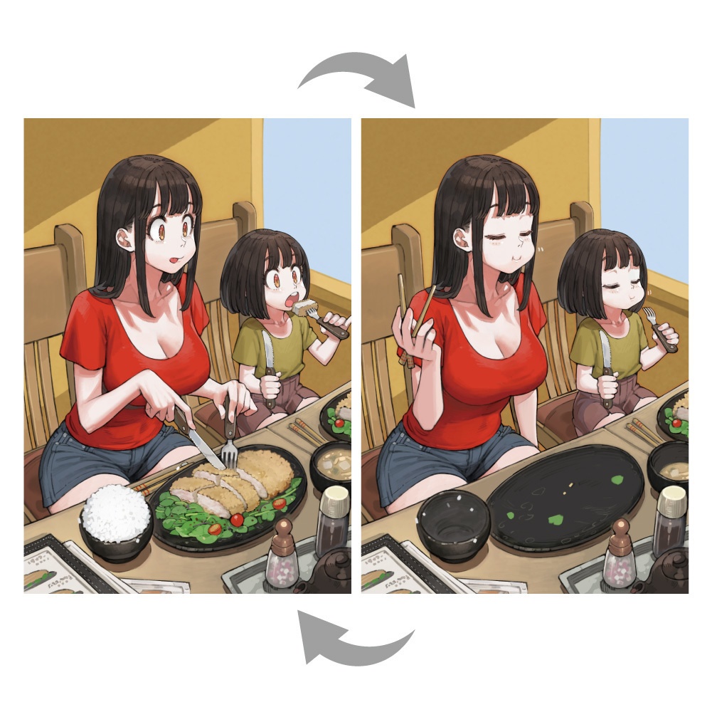 チェンジングカードB『とんかつ』