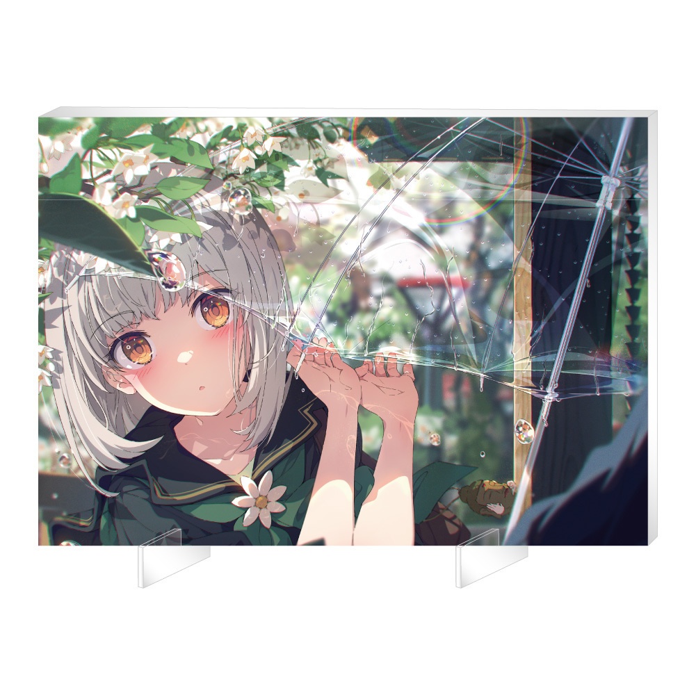 【受注販売】卓上アクリルアート(B6)『雨上がり』