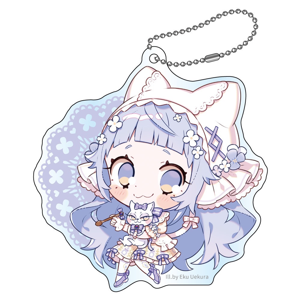 【受注販売】アクリルキーホルダー『すみれの花の砂糖漬け』