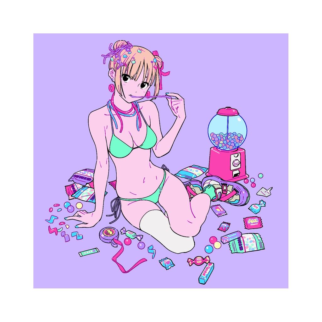 光沢加工キャンバスアート（S4）H『GUMMYGIRL』