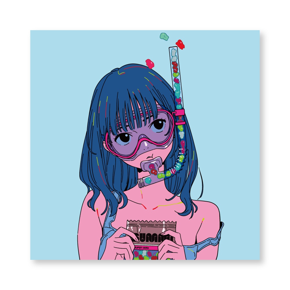 光沢加工キャンバスアート（S4）C『SNORKEL』