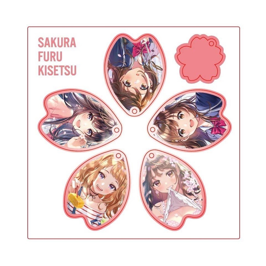 花びら型ミニアクリルキーホルダー