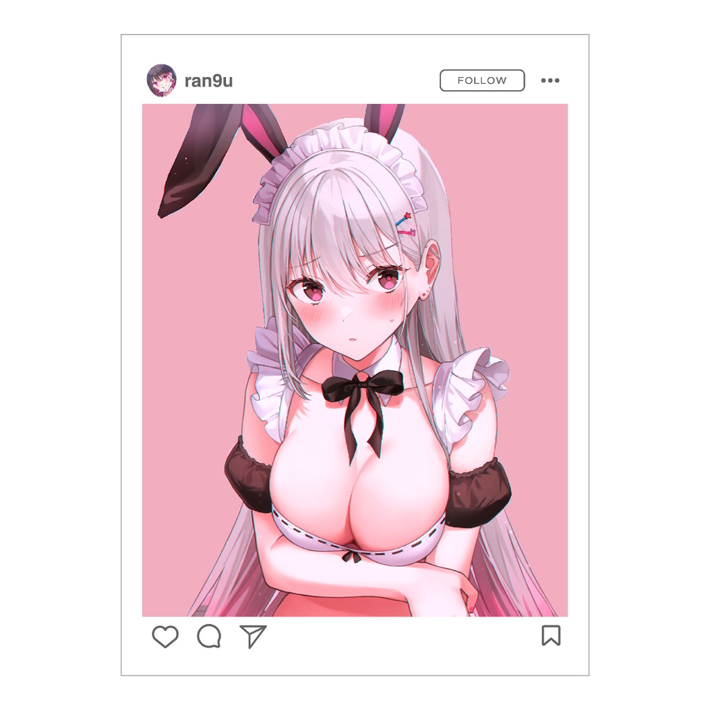 キャンバスアートA『#ウサギャルちゃん』