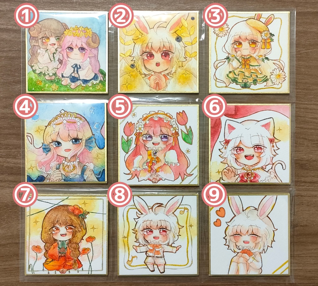 豆色紙作品