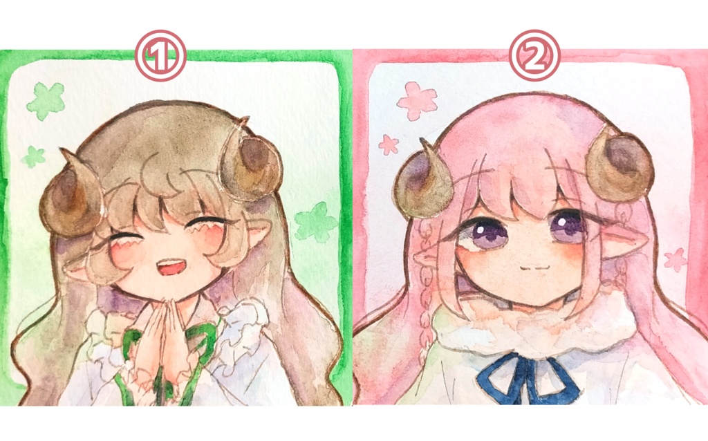 てのひらペーパー原画(羊)