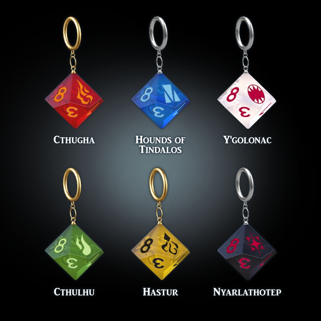 クトゥルフ神話D10Earring【MA対応】