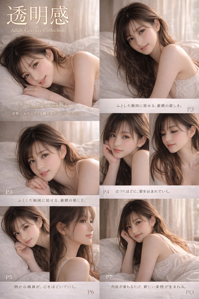 『静かな朝、彼女はまだ眠っている。