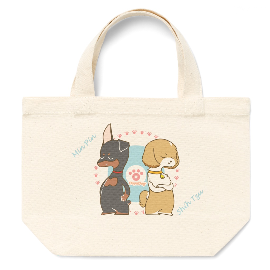 どやどっぐ トートバッグ 青