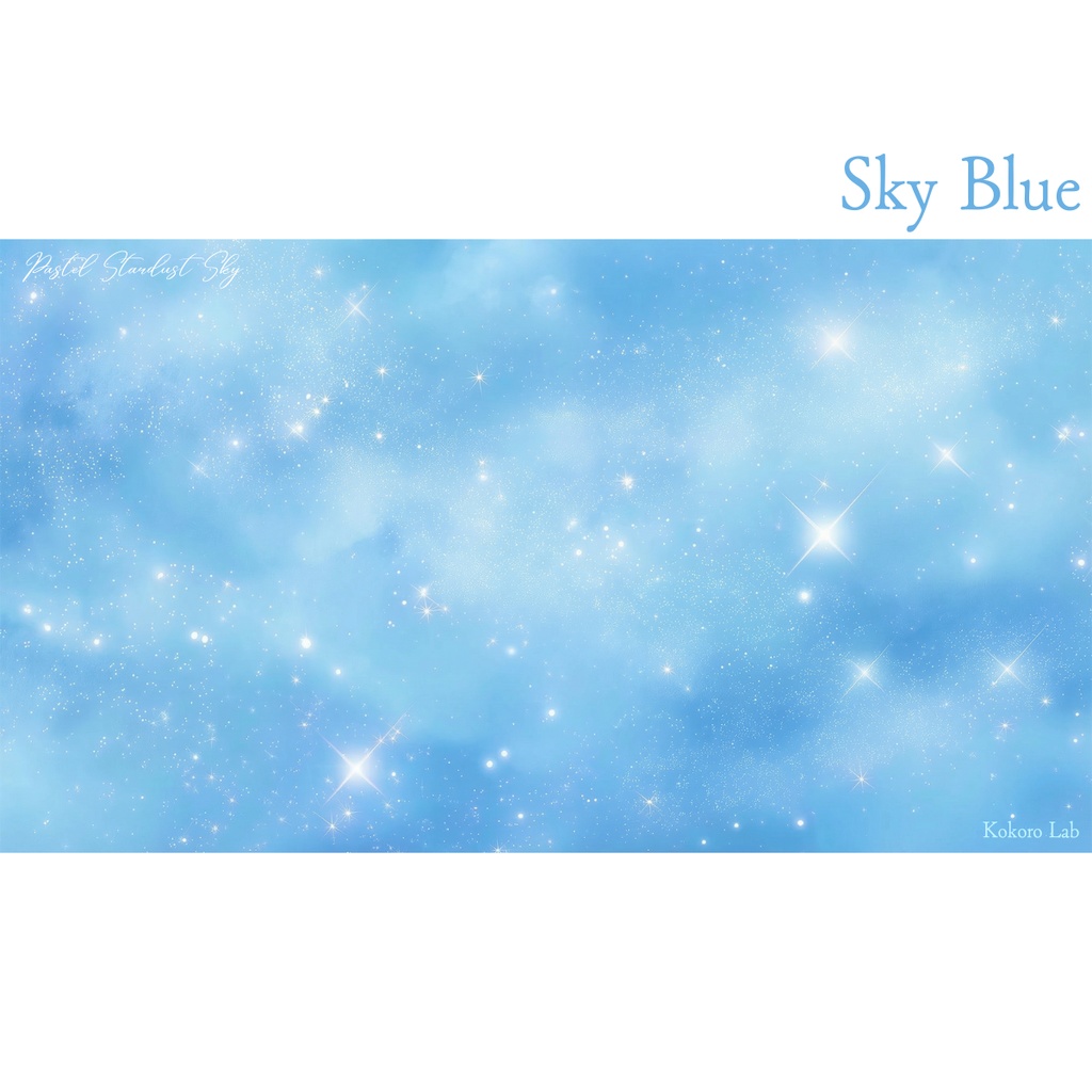 【動く背景】 ゆめかわいい星屑と雲の幻想的な背景素材-Pastel Stardust Sky【VTuber/配信向け】