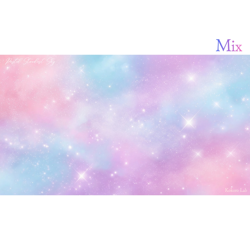 【動く背景】 ゆめかわいい星屑と雲の幻想的な背景素材-Pastel Stardust Sky【VTuber/配信向け】
